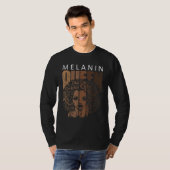 T-shirt Melanin QueenStrong Black African American Natural (Devant entier)