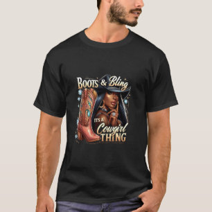 T-shirt Melanin Rodeo Bottes de Cowgirl & Bling c'est une