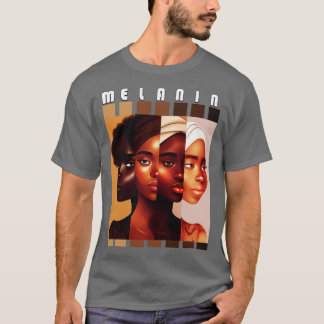 T-shirt Melanin Shades Femmes Afrocentrique Black Pride 1