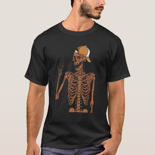 T-shirt Melanin Skeleton Rock Hand Black History Month BLM (Devant)