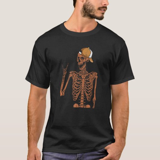 T-shirt Melanin Skeleton Rock Hand Black History Month BLM (Devant)