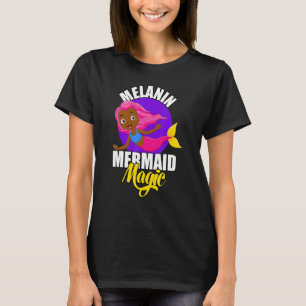 T-shirt Melanin, une sirène africaine américaine, est une