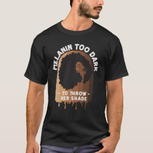 T-shirt Mélanine qui dégouline Jette une ombre Cheveux afr