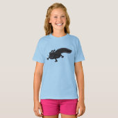 T-shirt Mélanoïde bleu Axolotl (Devant entier)