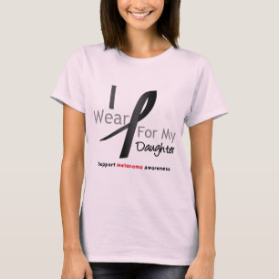T-shirt Melanoma Je Porte Du Noir Pour Ma Fille