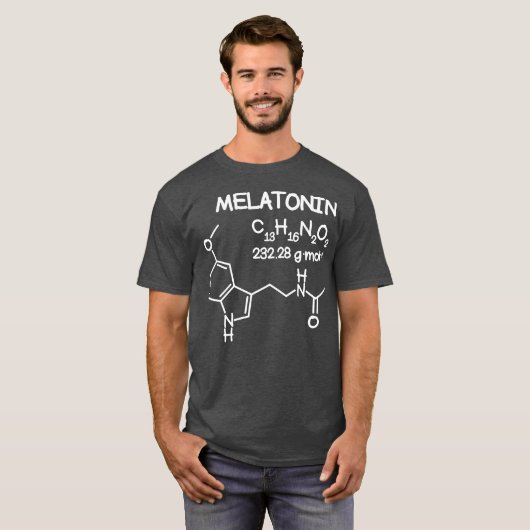 T-shirt Melatonin Molecule Structure T  Funny Sleep Men (Devant entier)
