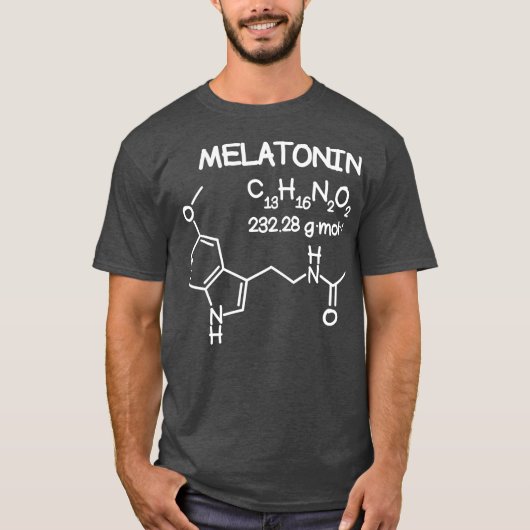 T-shirt Melatonin Molecule Structure T  Funny Sleep Men (Devant)