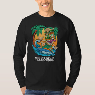 T-shirt Melbourne Australia Palm Tree Surf Beach Vacati