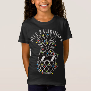 T-Shirt Mele Kalikima Ananas lumières Noël Noël Noël Noël