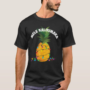 T-shirt Mele Kalikimaka Chemise Hawaiian X Mas Ananas Lig