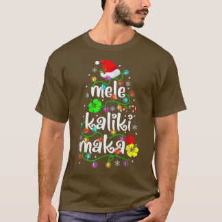 T-shirt Mele Kalikimaka Chemise Pour Femmes Hawaiian Hawai