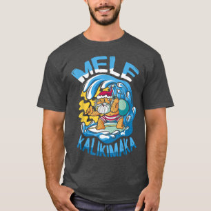 T-shirt Mele Kalikimaka drôle père Noël tropical pour Somm