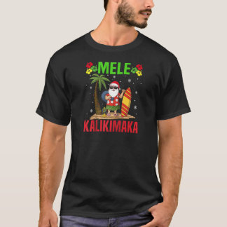T-shirt Mele Kalikimaka Hawaii Noël Père Noël Haw