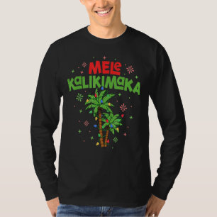 T-shirt Mele Kalikimaka Hawaiian Christmas Palm Tree Light
