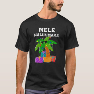 T-shirt Mele Kalikimaka Hawaiian Christmas Tee Palm Tree L