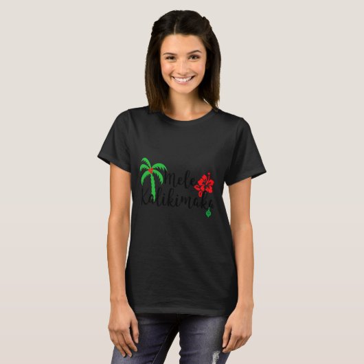 T-shirt Mele Kalikimaka Hawaiian Happy Christmas (Devant entier)