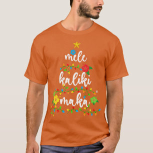 T-shirt Mele Kalikimaka Hawaiian Joyeux Noël Hawaii Me Haw