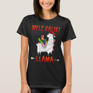 T-shirt Mele Kalikimaka Kaliki Llama aux lumières de Noël