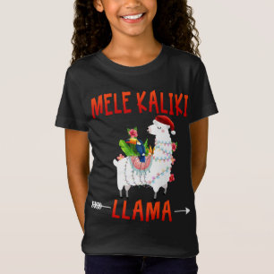 T-Shirt Mele Kalikimaka Kaliki Llama aux lumières de Noël
