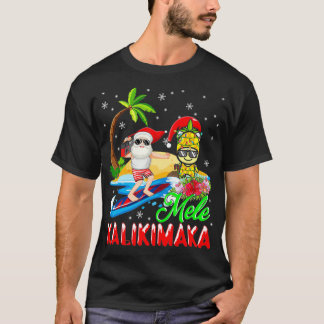 T-shirt Mele Kalikimaka Merry Xmas Hawaiian Ananas Sant
