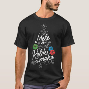 T-shirt Mele Kalikimaka Noël Hawaïen À Hawaii Tropi