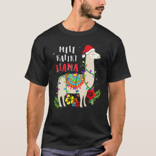 T-shirt Mele Kalikimaka Noël Hawaïen Llama X Mas Li