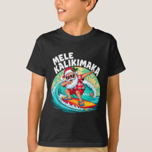 T-shirt Mele Kalikimaka Noël hawaïen Santa Surf B