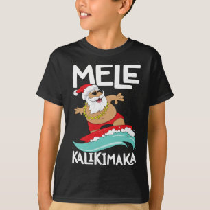 T-shirt Mele Kalikimaka Noël hawaïen Surfing Hawaï