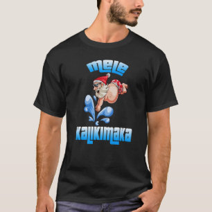T-shirt Mele Kalikimaka Noël Père Noël Shaka Hawaii Swimm