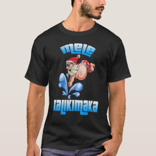 T-shirt Mele Kalikimaka Noël Père Noël Shaka Hawaii Swimm