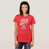 T-shirt Mele Kalikimaka Père Noël Flamant rose de Noël Get (Devant entier)