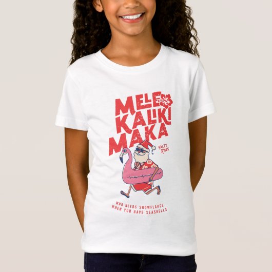 T-Shirt Mele Kalikimaka Père Noël Flamant rose Getaways de (Devant)