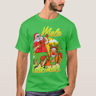 T-shirt Mele Kalikimaka Père Noël Hawaii Noël En Juillet H
