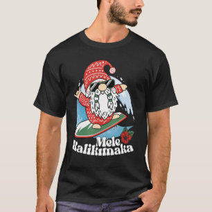T-shirt Mele Kalikimaka Père Noël Surfing Christmas Hawaii