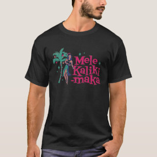 T-shirt Mele Kalikimaka Retro Aloha Hula Dancer Girl Hawai