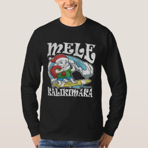 T-shirt Mele Kalikimaka Surf Santa Claus Hawaiian Chris