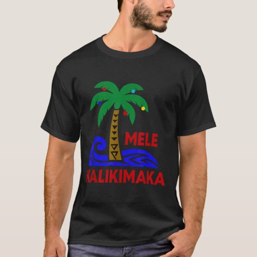 T-shirt Mele Kalikimaka Trocal Holiday Palm Tree Xmas Hawa (Devant)