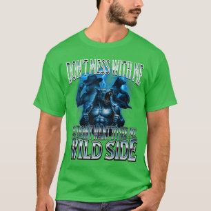 T-shirt Mêle-toi à moi Alpha mâle loup-garou Loup Mème Cor