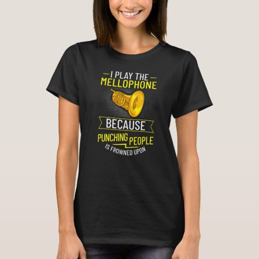 T-shirt Mellophone Instrument Music Player Débutant Leçon (Devant)
