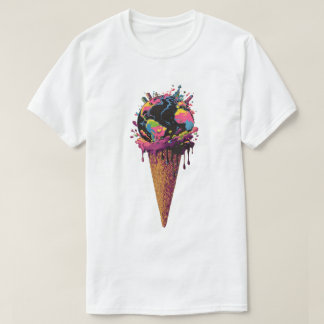 T-shirt Melting Earth Ice Cream Cone - Climate Chan Tee