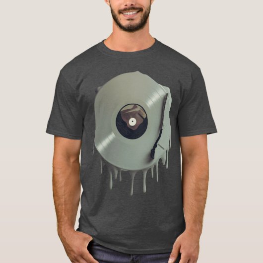 T-shirt Melting music record boy (Devant)