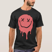T-shirt Melting Smile Rose sourire Melted Dripping Face Cu (Devant)