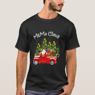 T-shirt Mema Claus Voiture Père Noël Reindeer Arbre de Noë