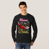 T-shirt Mema De La Mariée Joyeuse Mariage Flower Rose Chau (Devant entier)