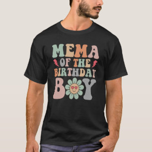 T-shirt Mema Of Birthday Boy Mothers Day Anniversaire Femm