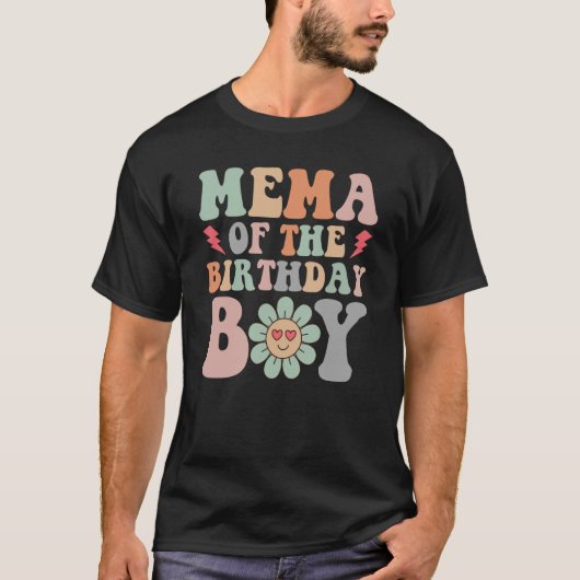 T-shirt Mema Of Birthday Boy Mothers Day Anniversaire Femm (Devant)