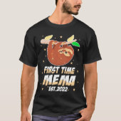 T-shirt Mema Première Mème Mème EST 2022 Mignonne Sloth (Devant)