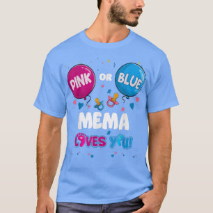 T-shirt Méma rose ou bleu en ballon vous aime Révélation d