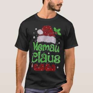 T-shirt Memaw Claus Pajama de Noël Famille Correspondant N