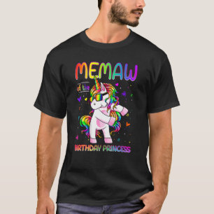 T-shirt Memaw de la princesse d'anniversaire fille flossin